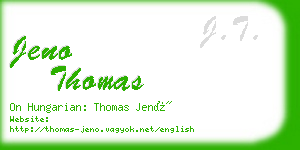 jeno thomas business card